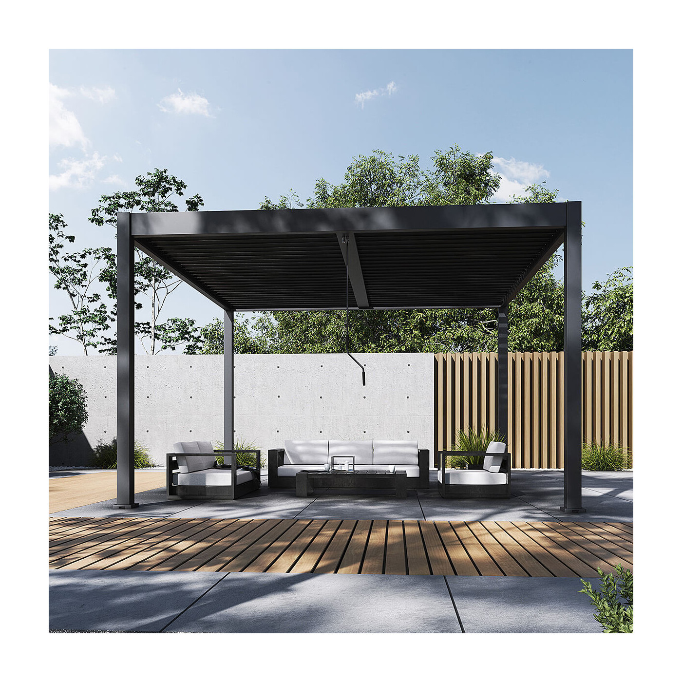 Pergola ELEGANCE DUO 4x4 Antracyt | Gutroof