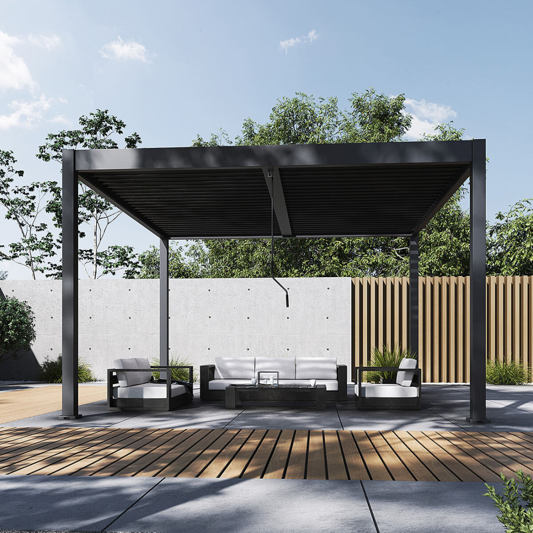 Pergola ELEGANCE DUO 4x4 Antracyt | Gutroof