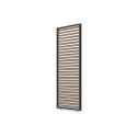Bok panelu żaluzjowego poziomego do pergol z serii elegeance, deluxe, fusion o szerokości 1m i w kolorze drewna (woodgrain)