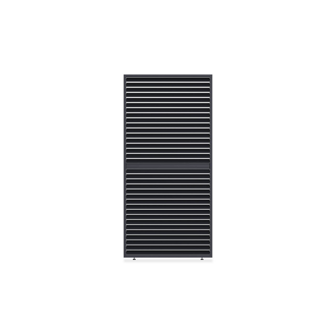 Elegance/Deluxe/Fusion panel żaluzjowy poziomy regulowany, 1.2 m, antracyt, zamontowany przy pergoli przed domem