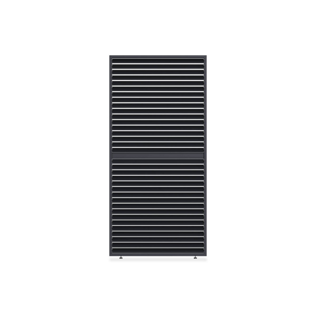 Elegance/Deluxe/Fusion panel żaluzjowy poziomy regulowany, 1.2 m, antracyt, zamontowany przy pergoli przed domem