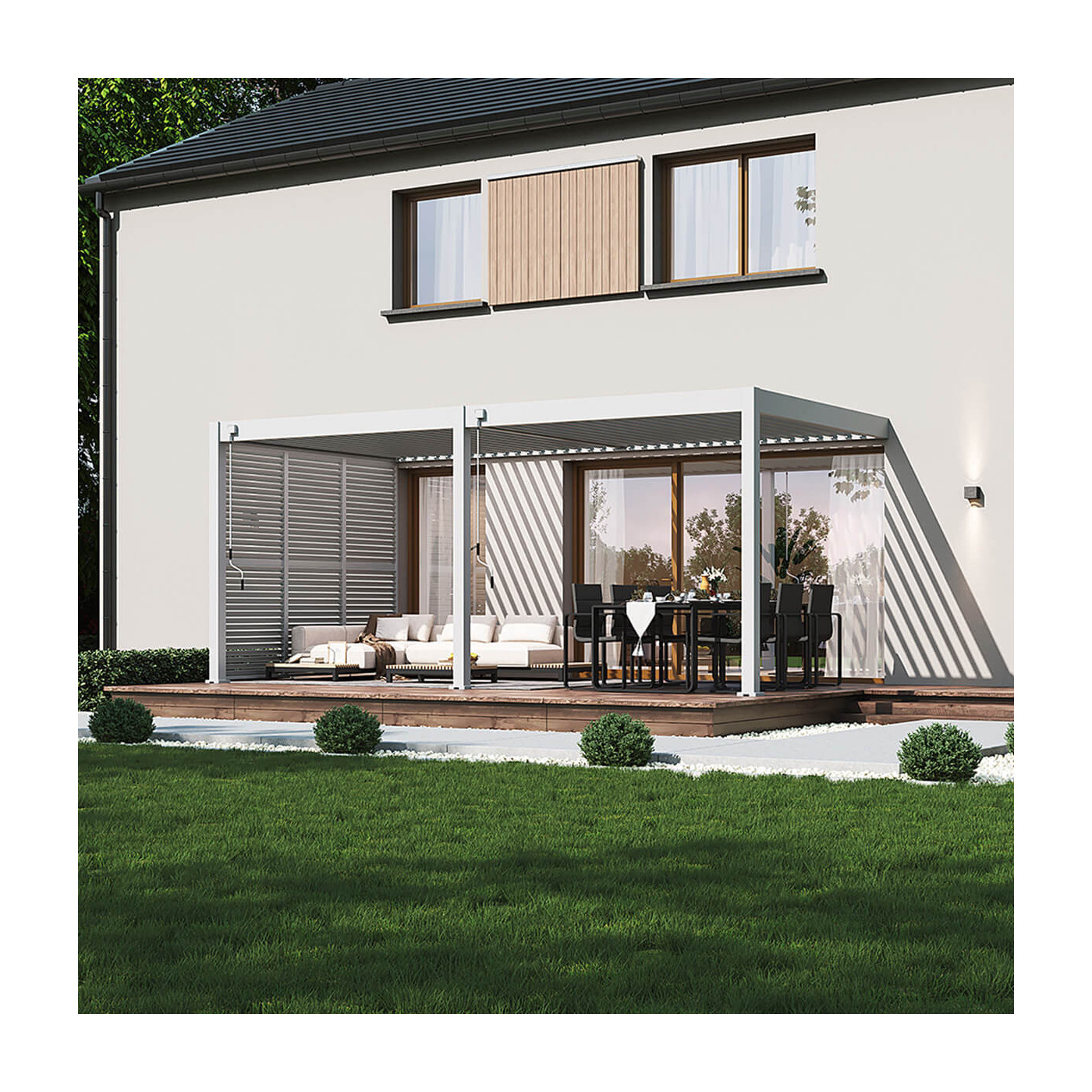 Regulowany panel żaluzjowy 1.2 m White do pergoli Gutroof ELEGANCE/DELUXE/FUSION
