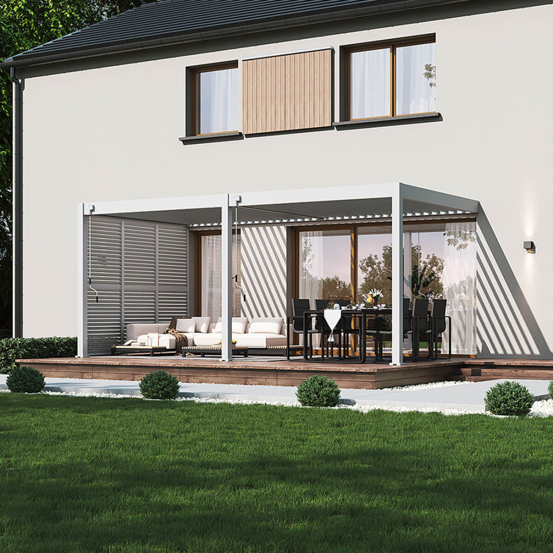 Regulowany panel żaluzjowy 1.2 m White do pergoli Gutroof ELEGANCE/DELUXE/FUSION
