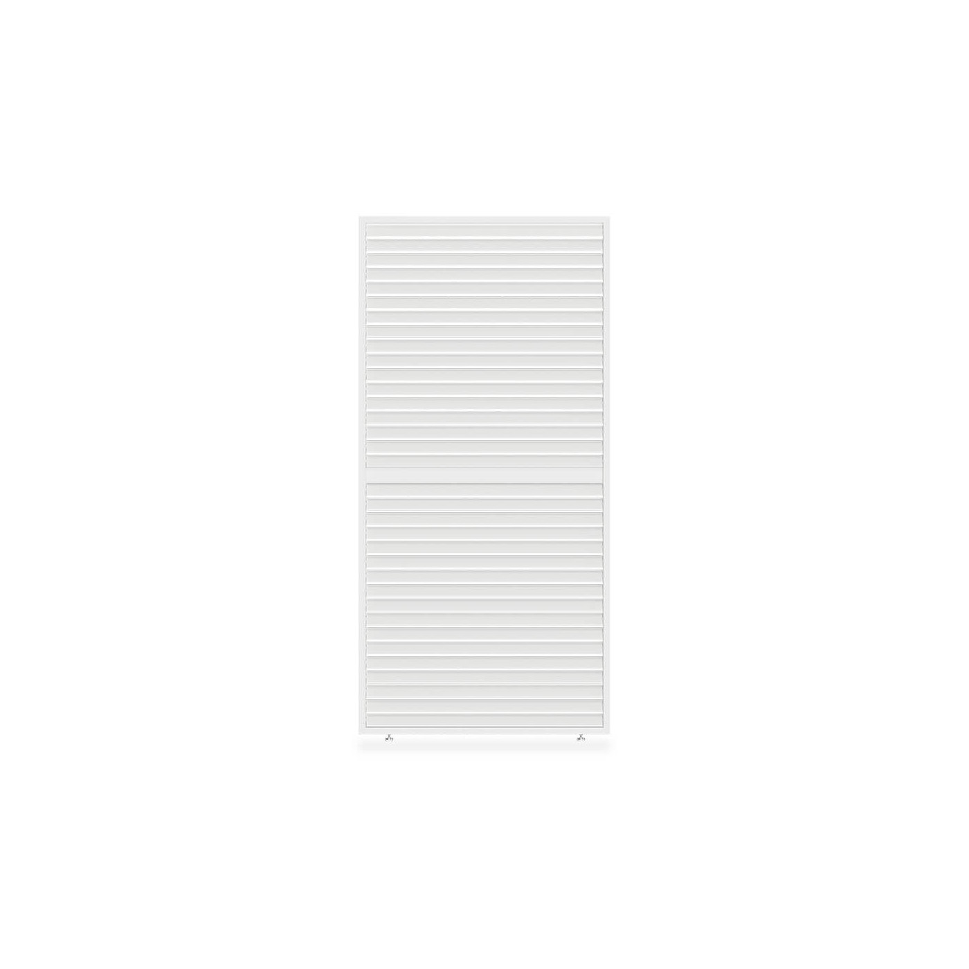 Elegance/Deluxe/Fusion panel żaluzjowy poziomy regulowany, 1.2 m, biały, widok z boku na białym tle