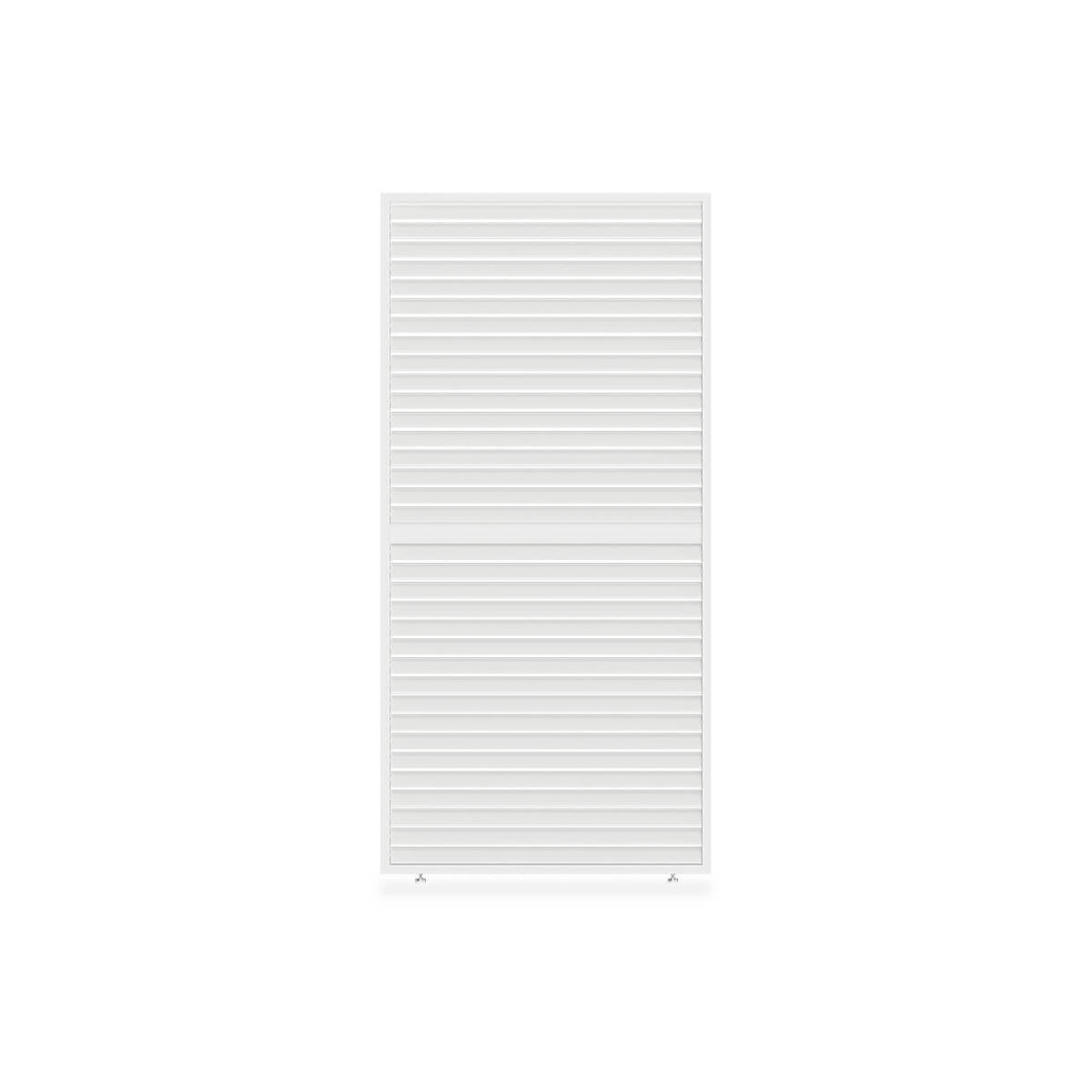 Elegance/Deluxe/Fusion panel żaluzjowy poziomy regulowany, 1.2 m, biały, widok z boku na białym tle