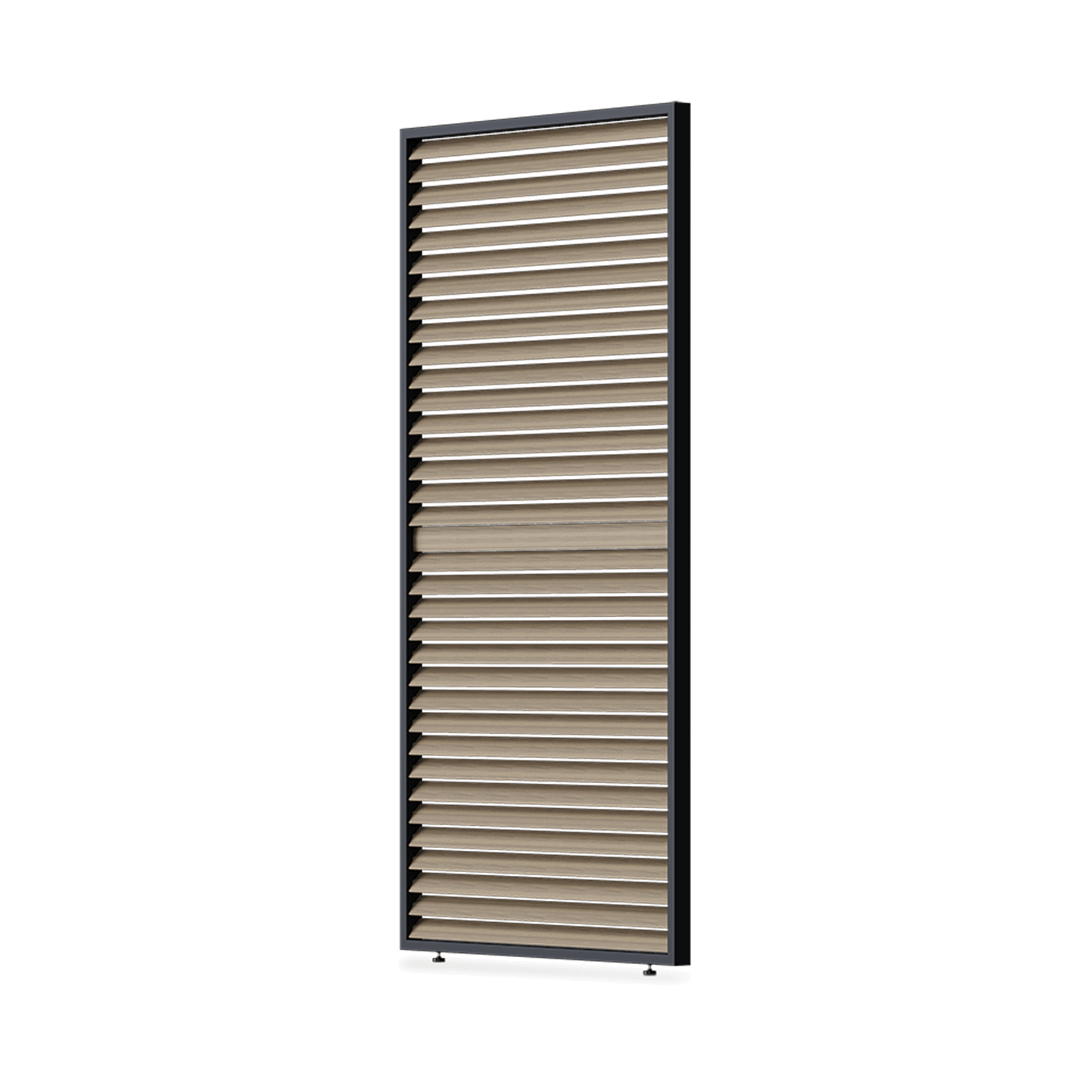 Elegance/Deluxe/Fusion panel żaluzjowy poziomy regulowany, 1.2 m, woodgrain, widok na przezroczystym tle 