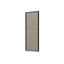 Elegance/Deluxe/Fusion panel żaluzjowy poziomy regulowany, 1.2 m, woodgrain, zamontowany na pergoli przy nowoczesnym domu