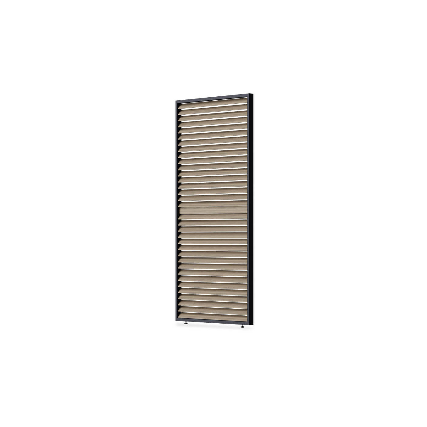 Elegance/Deluxe/Fusion panel żaluzjowy poziomy regulowany, 1.2 m, woodgrain, zamontowany na pergoli przy nowoczesnym domu
