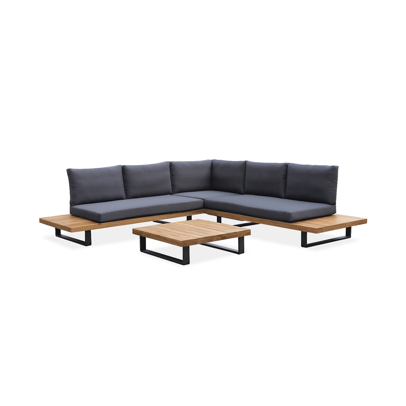 Drewniany narożnik i stolik Oslo Caffe Acacia Wood Focus Garden