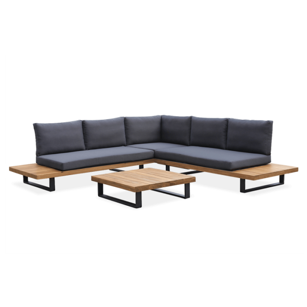 Drewniany narożnik i stolik Oslo Caffe Acacia Wood Focus Garden