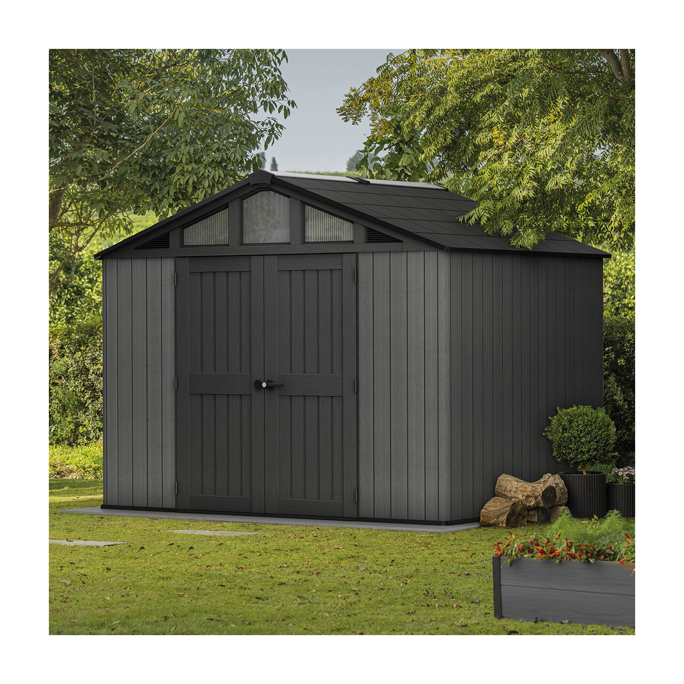 Domek gospodarczy KETER STRONGHOLD SHED 10x8 szary