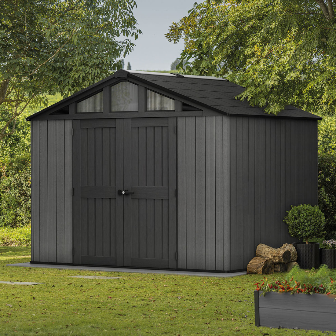 Domek gospodarczy KETER STRONGHOLD SHED 10x8 szary