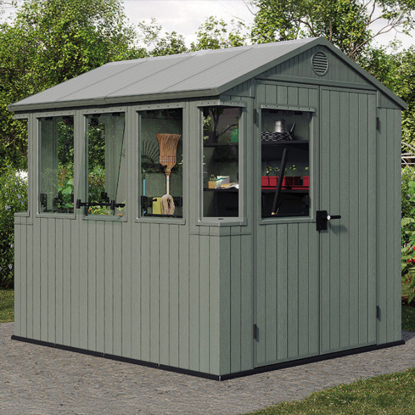 Domek narzędziowy ze szklarnią POTTING Shed 6x8 zielony Keter