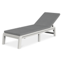 Leżak do ogrodu z poduszkami Mallorca white/light grey - Keter