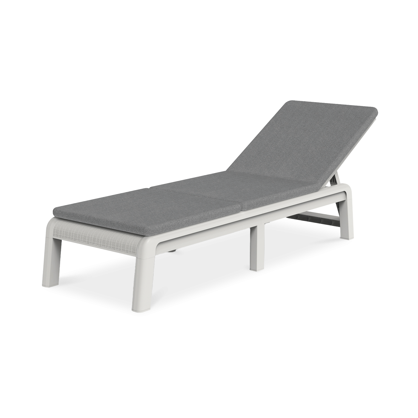 Leżak do ogrodu z poduszkami Mallorca white/light grey - Keter
