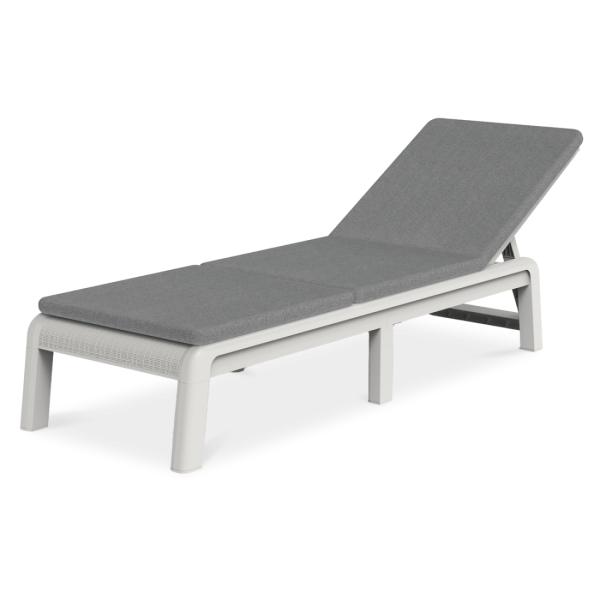 Leżak do ogrodu z poduszkami Mallorca white/light grey - Keter