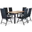 Zestaw ogrodowy jadalniany Sydney dla 6 osób dark grey / teak