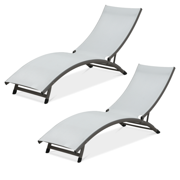 Wygodne leżak na taras Focus Garden STAR Pearl x 2 szt