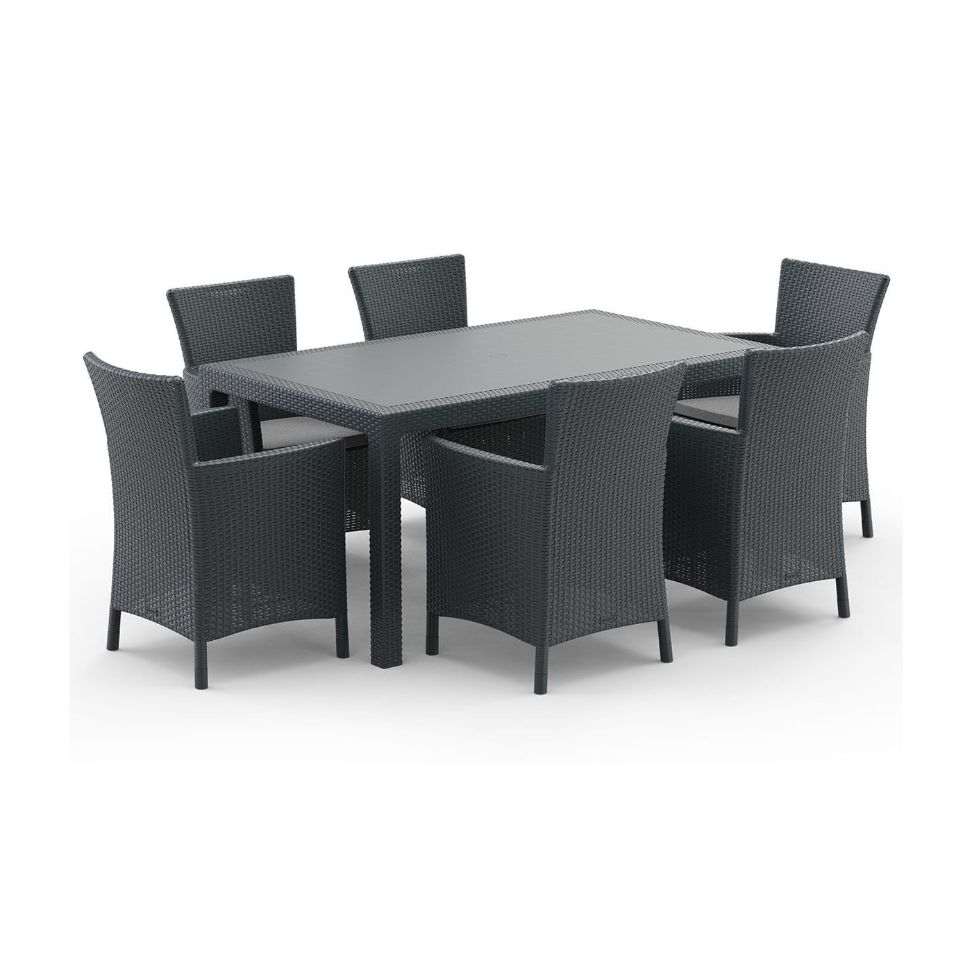 Zestaw ogrodowy na taras IOWA/MELODY 6+1 Graphite – KETER