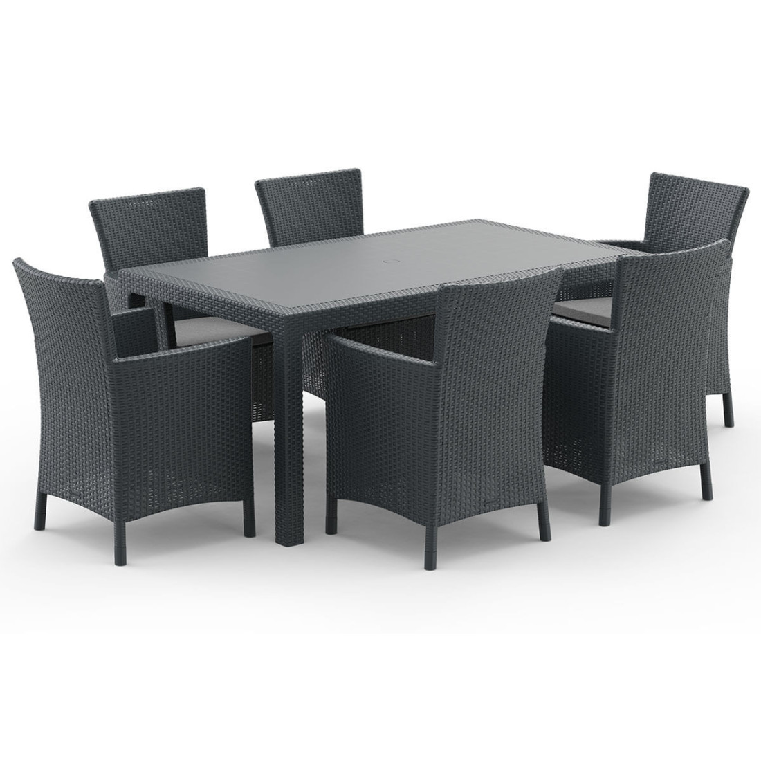 Zestaw ogrodowy na taras IOWA/MELODY 6+1 Graphite – KETER