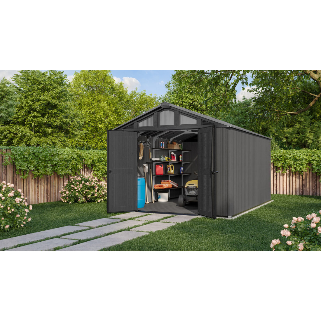Domek na narzędzia STRONGHOLD SHED 10x15 szary - Keter