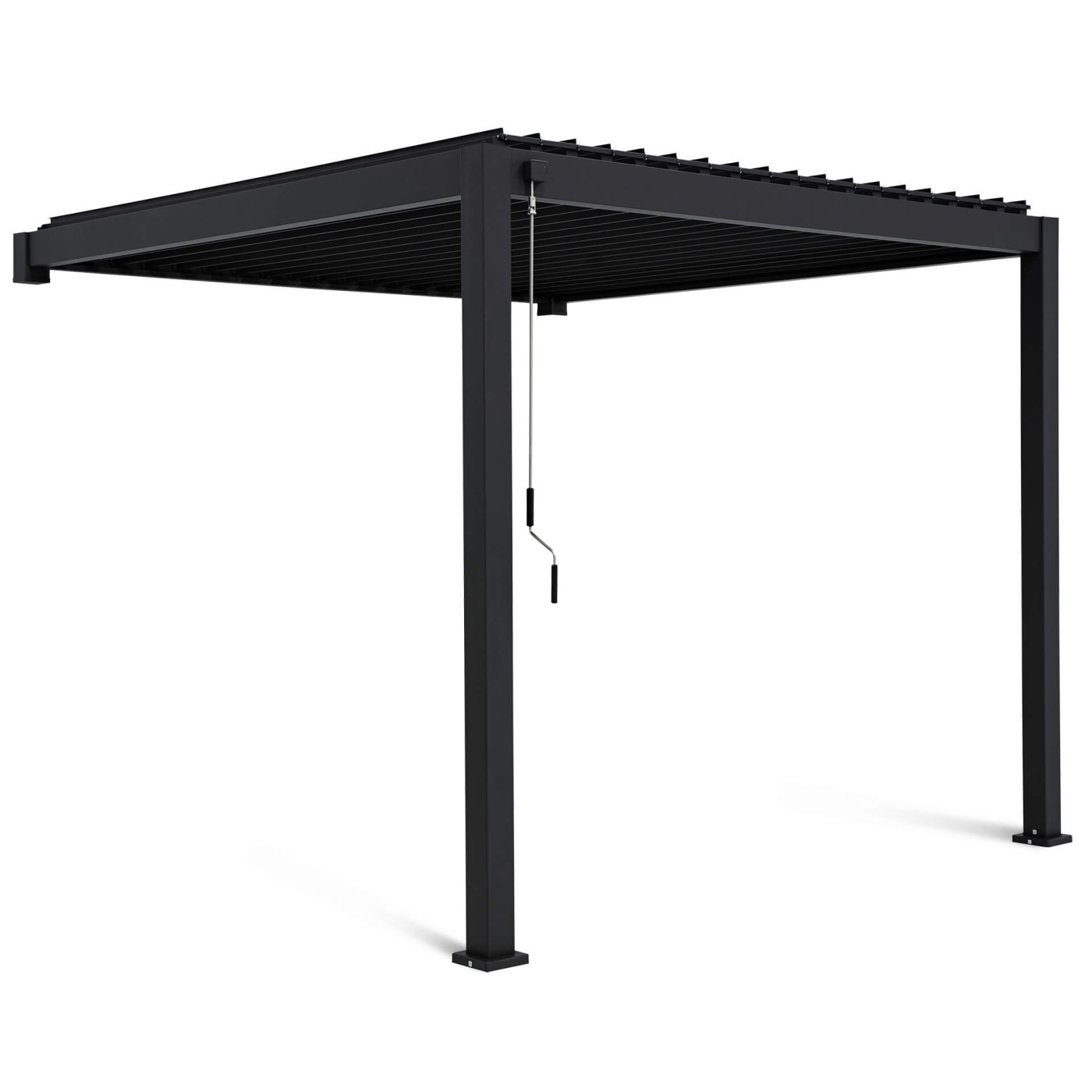 Pergola ścienna ogrodowa na taras 3x3 Premium Wall Anthracite Gutroof