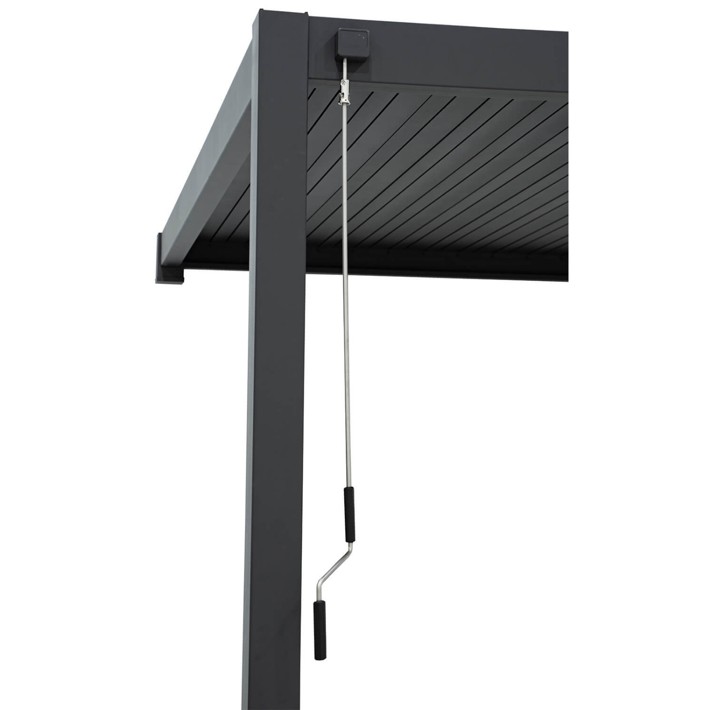 Regulacja lameli pergoli tarasowej Premium Wall 3x3 Anthracite Gutroof