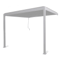 Pergola tarasowa do ogrodu, ścienna 3x3 Premium Wall White - Gutroof