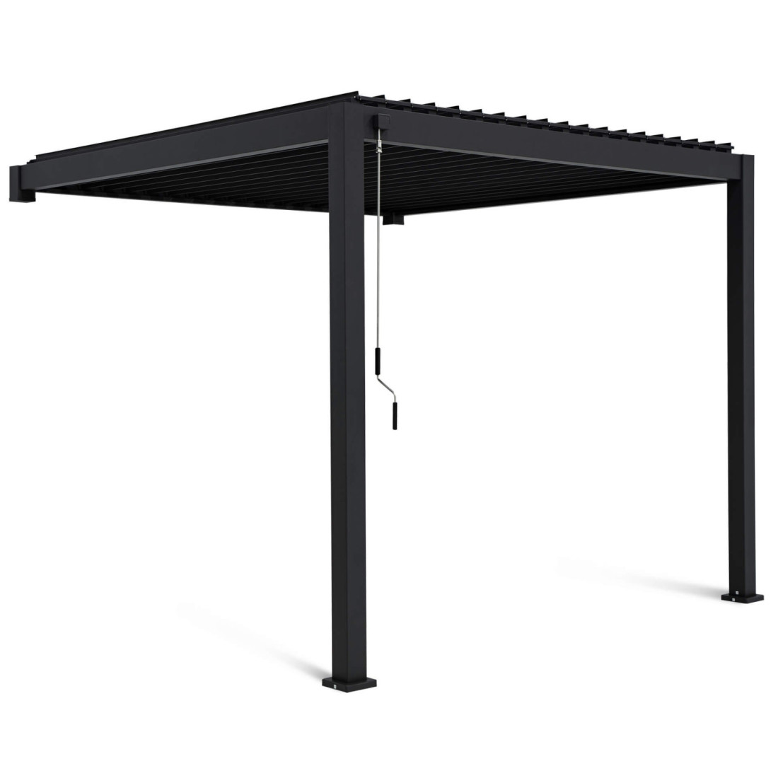 Pergola ścienna ogrodowa na taras 3x4 Premium Wall Anthracite Gutroof