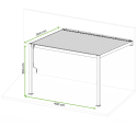 Zadaszenie tarasowe Gutroof 3x4 Premium Wall Anthraciete