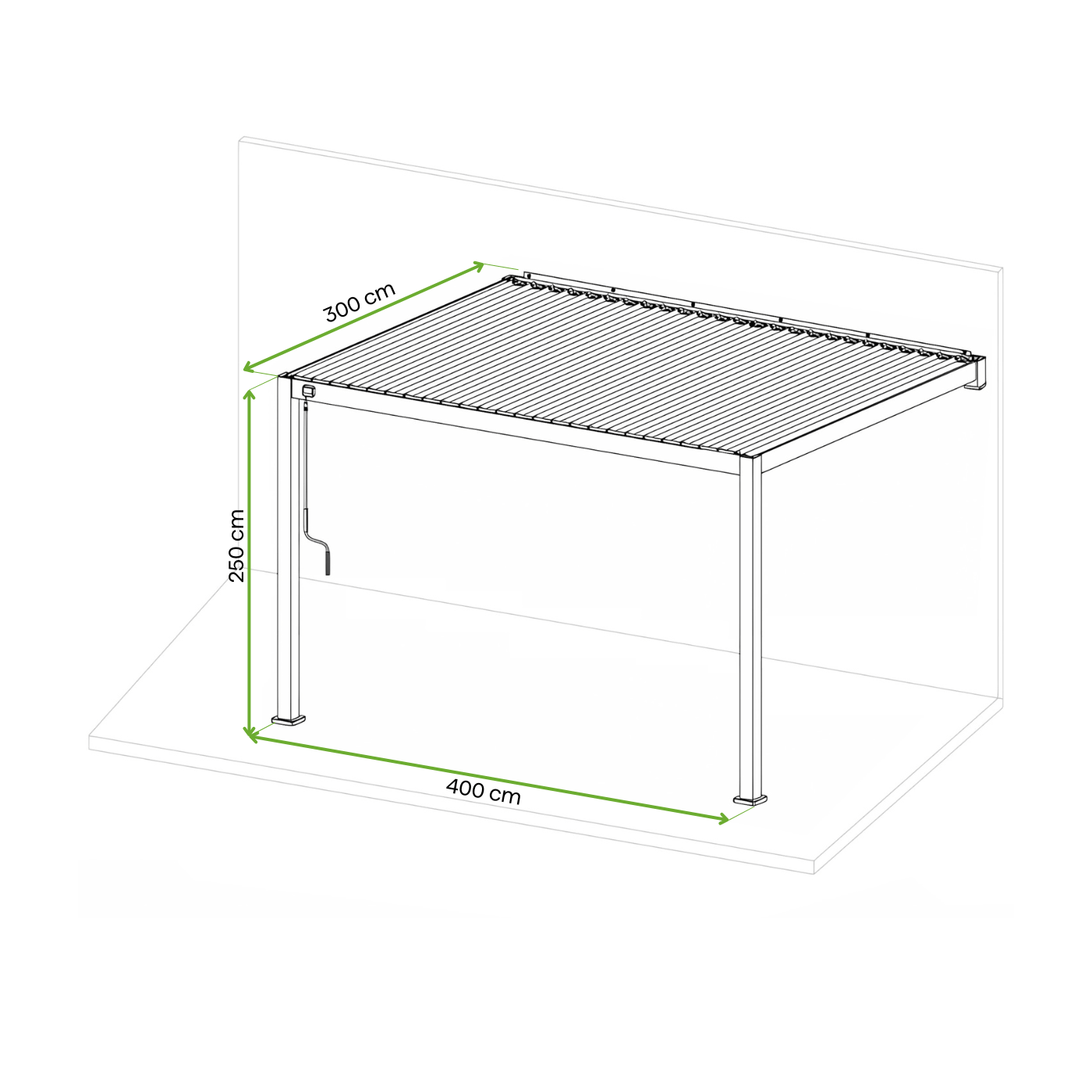 Zadaszenie tarasowe Gutroof 3x4 Premium Wall Anthraciete