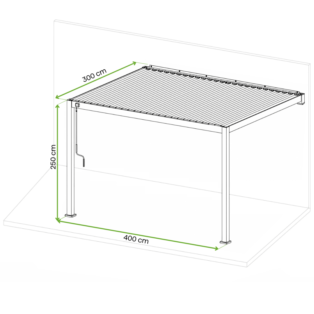 Zadaszenie tarasowe Gutroof 3x4 Premium Wall Anthraciete