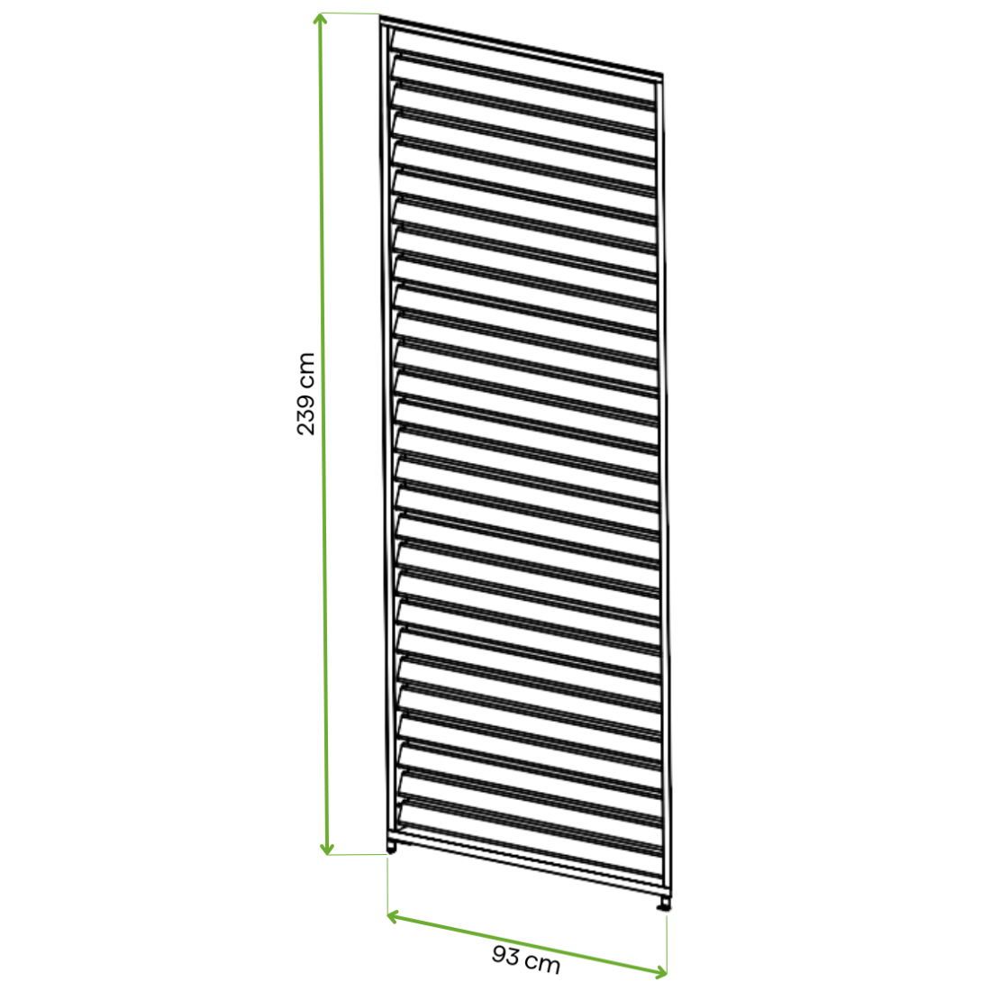 Wymiarowanie żaluzji do pergoli Premium  Anthracite 93cm Gutroof