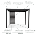 Najważniejsze cechy panelu żaluzji do pergoli Premium Anthracite 93cm Gutroof