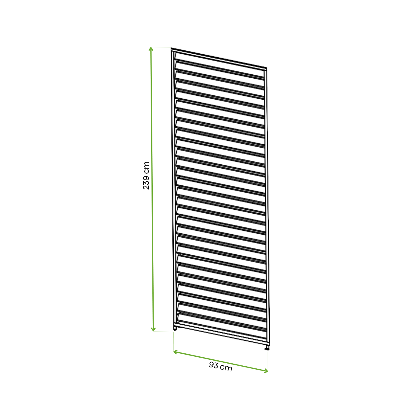 Wymiarowanie żaluzji do pergoli Premium  White 93cm Gutroof