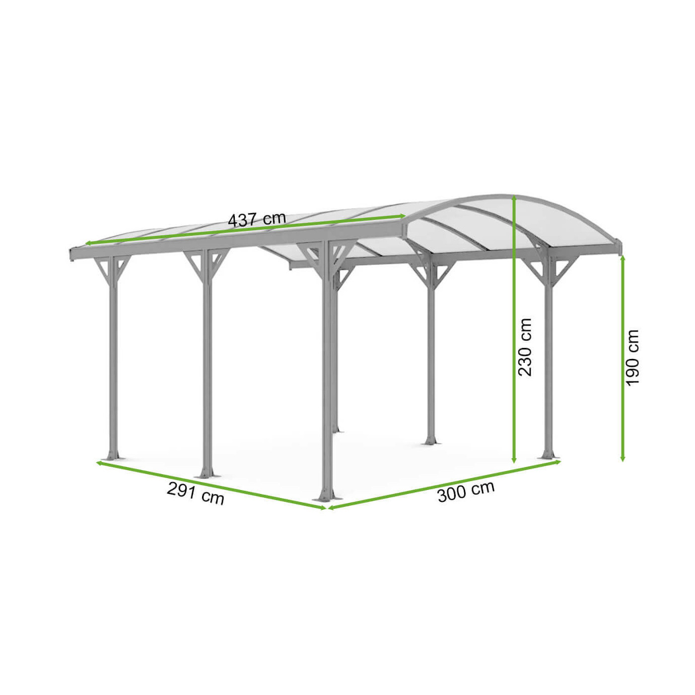 Wiata samochodowa NEVADA 3x4,4m - FocusGarden