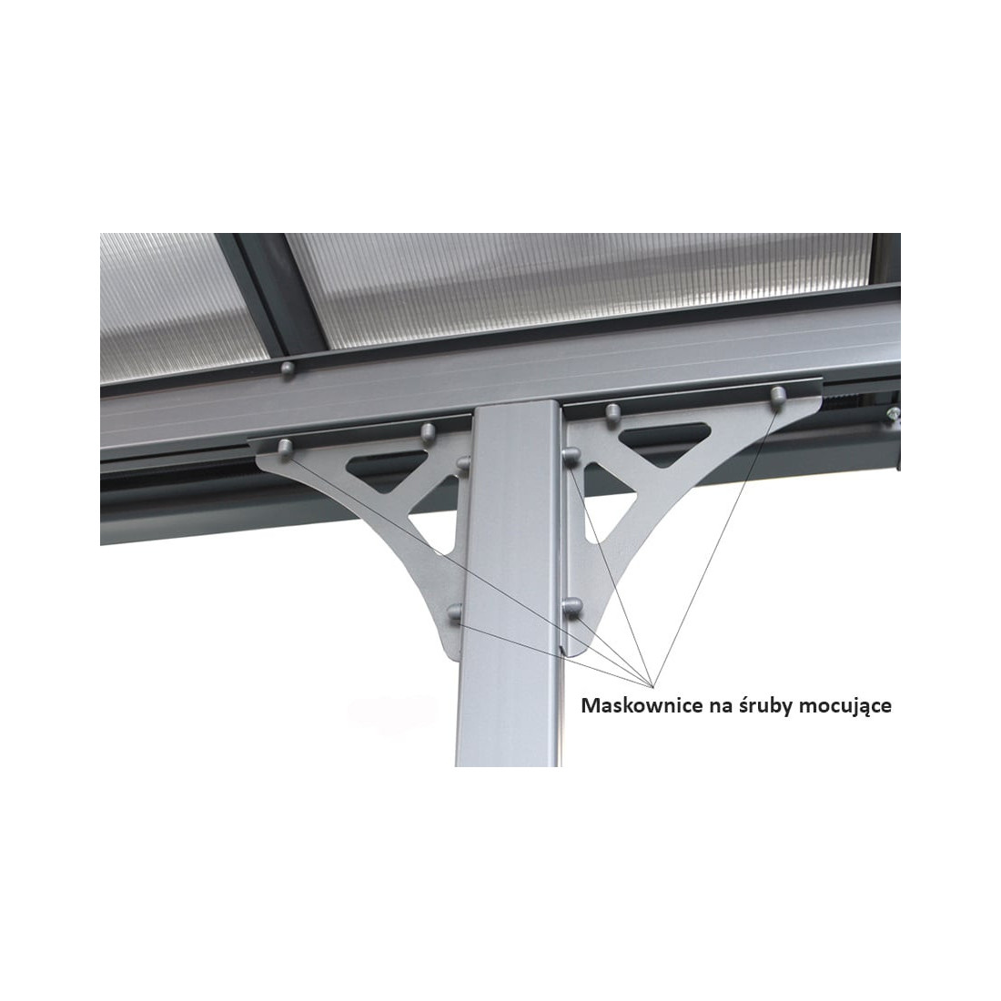 Wiata tarasowa aluminiowa Hardmaister ATLANTA Cold Grey