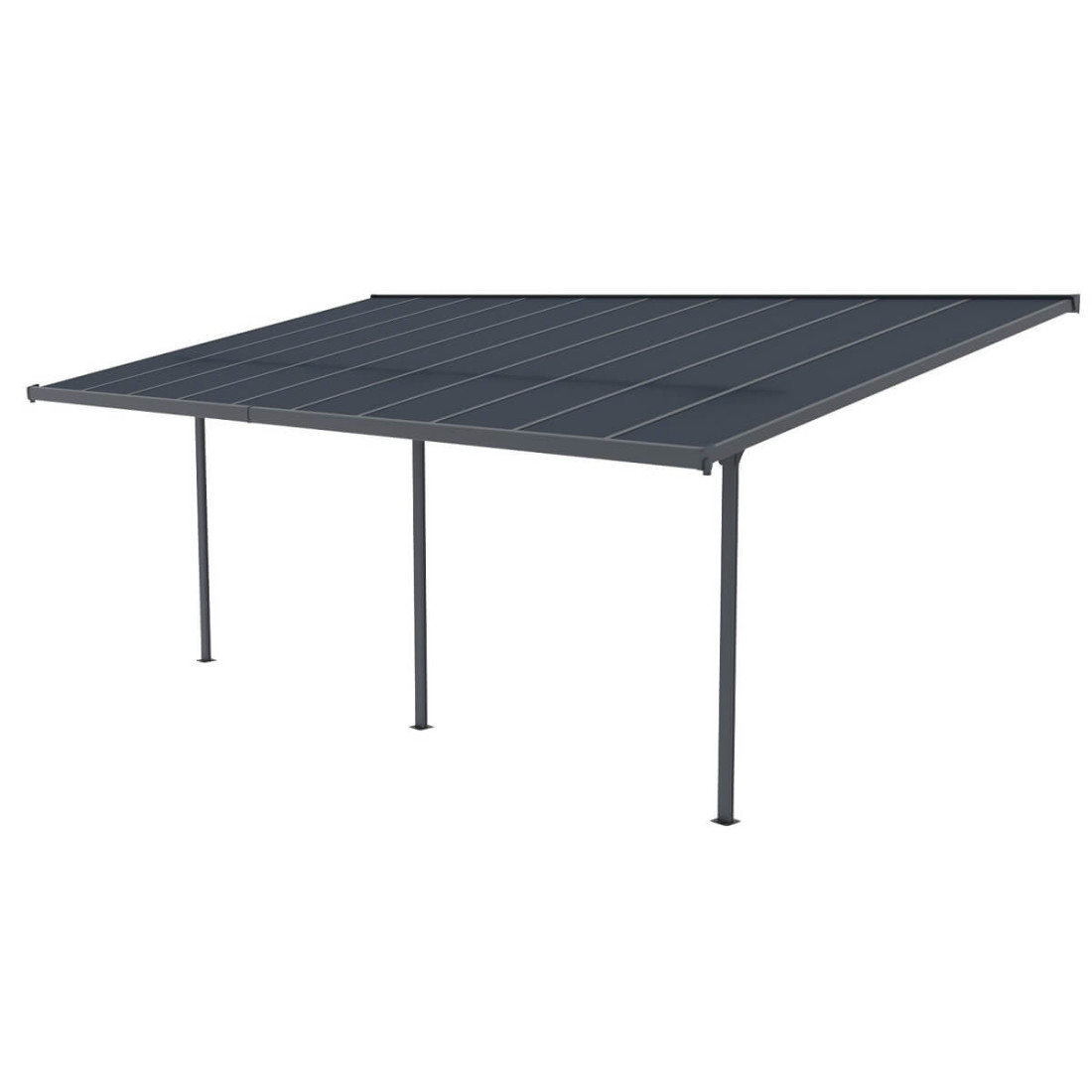 Wiata tarasowa aluminiowa Hardmaister ATLANTA Cold Grey