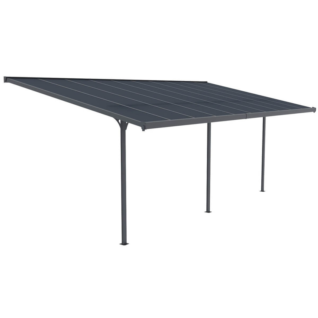 Wiata tarasowa aluminiowa Hardmaister ATLANTA Cold Grey