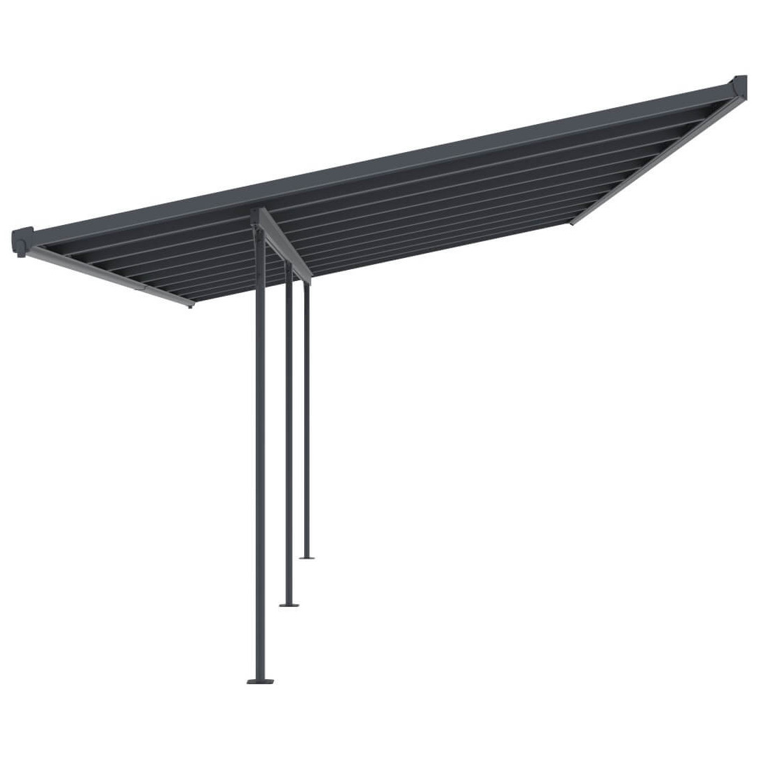 Wiata tarasowa aluminiowa Hardmaister ATLANTA Cold Grey