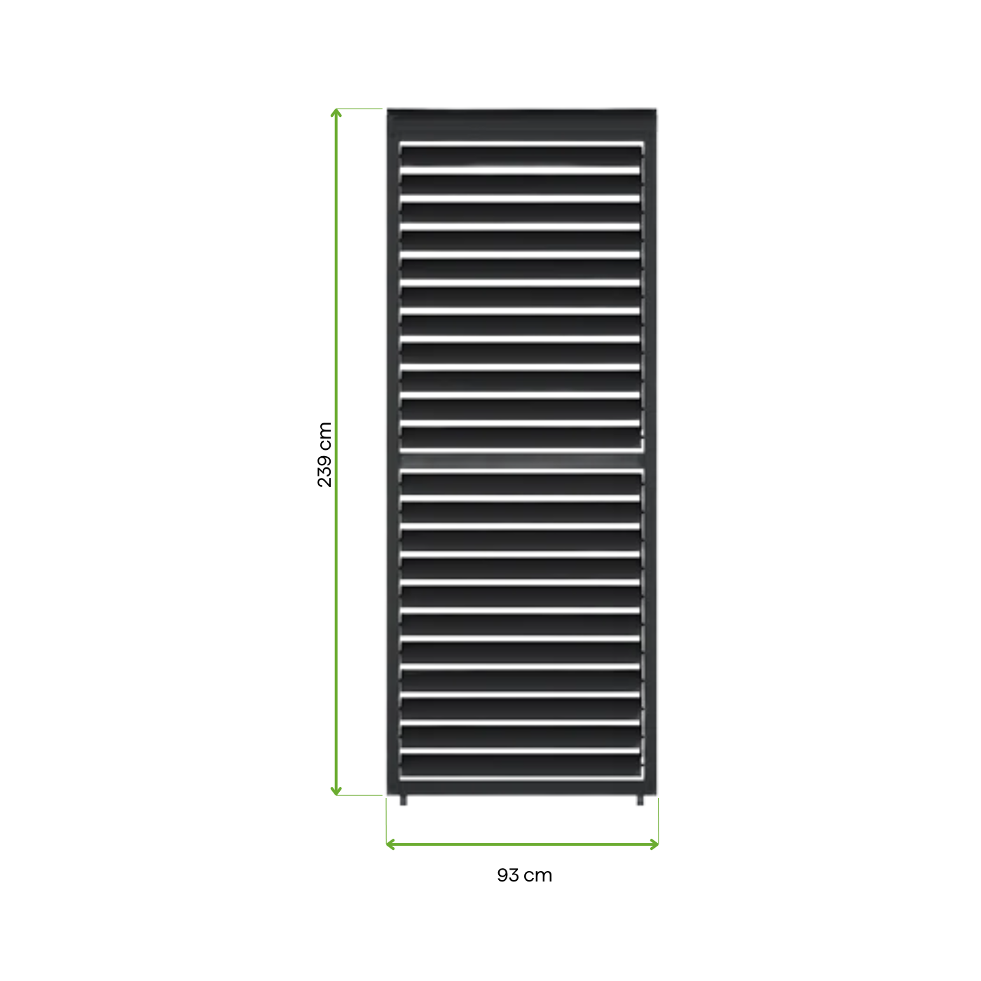 Wymiarowanie Panel żaluzja do pergoli Premium  Anthracite 93cm - Gutroof