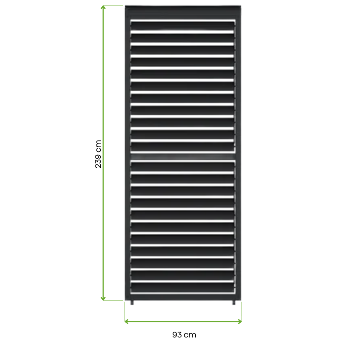 Wymiarowanie Panel żaluzja do pergoli Premium  Anthracite 93cm - Gutroof
