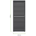 Wymiarowanie - panel żaluzjowe anthracite Premium 4 Gutroof