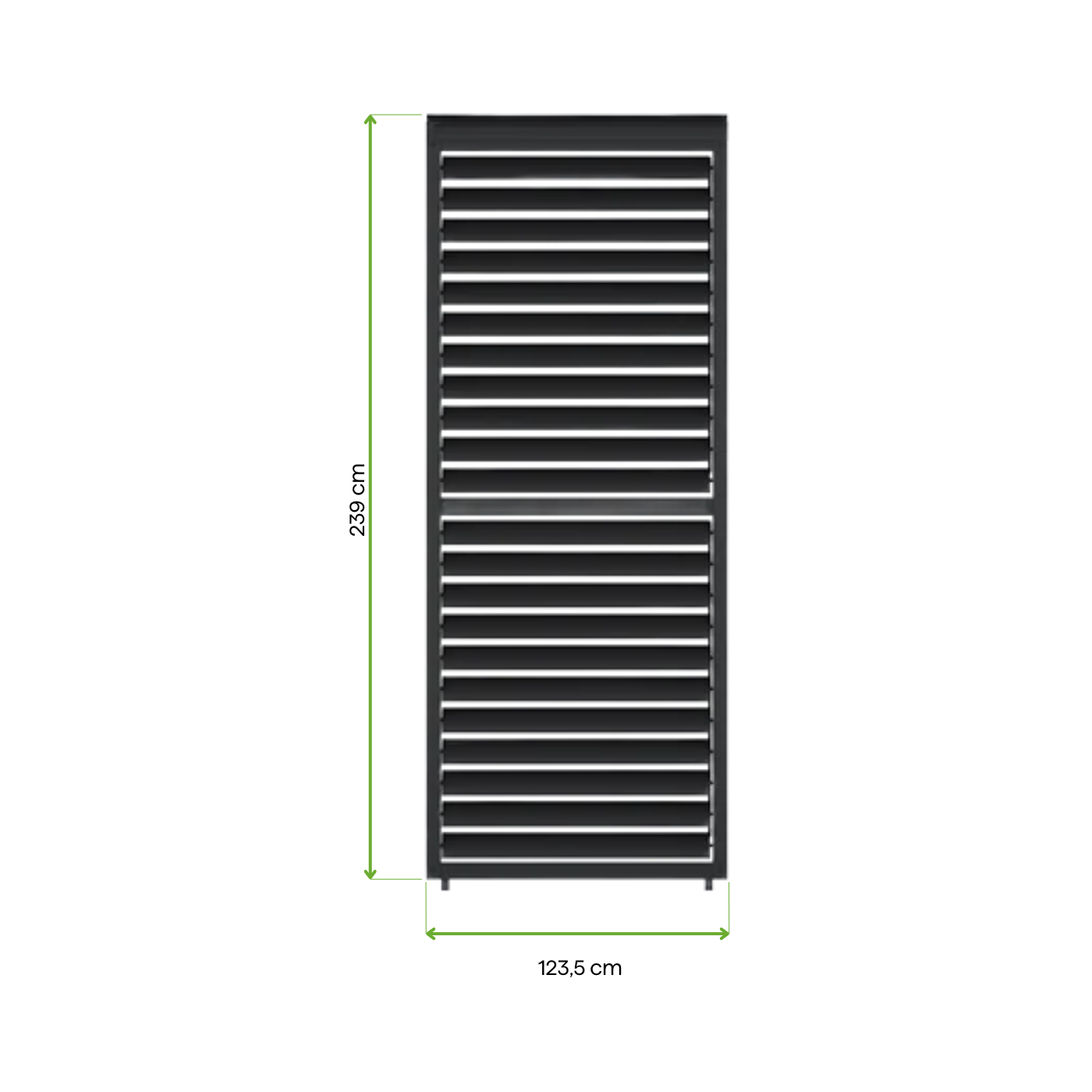 Wymiarowanie - panel żaluzjowe anthracite Premium 4 Gutroof