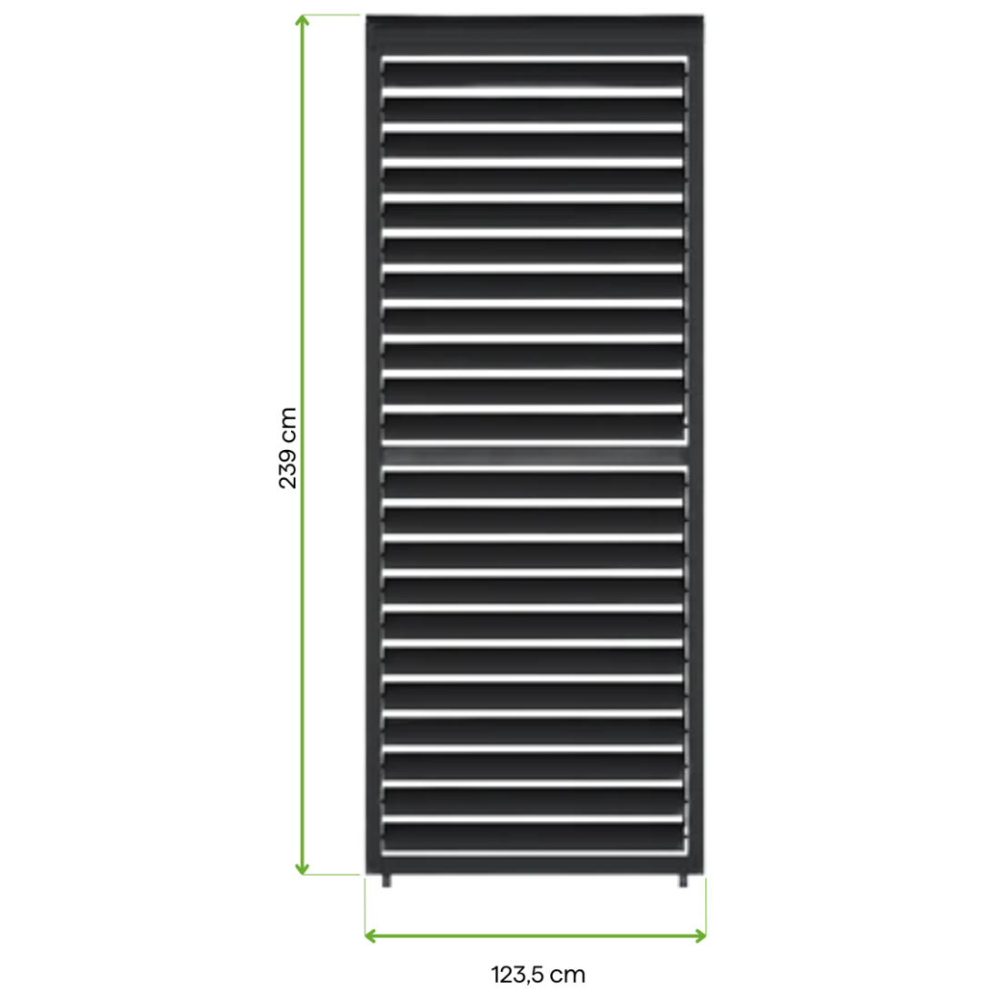 Wymiarowanie - panel żaluzjowe anthracite Premium 4 Gutroof