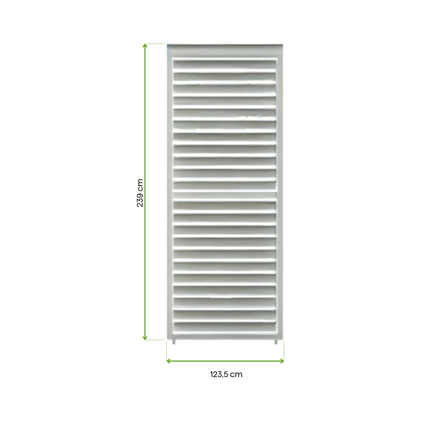 Wymiarowanie panel żaluzjowy white Premium 4 Gutroof