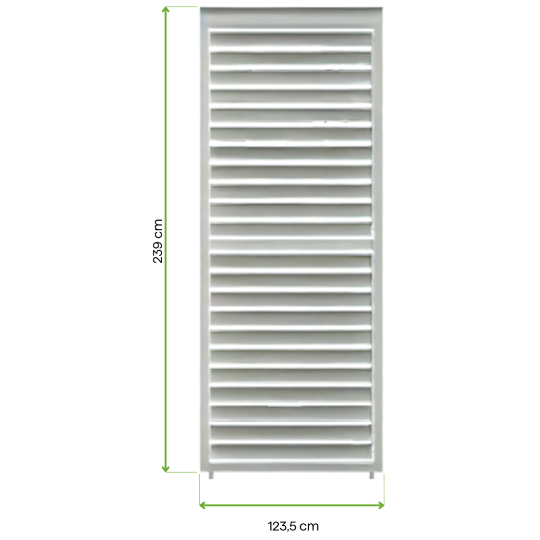 Wymiarowanie panel żaluzjowy white Premium 4 Gutroof