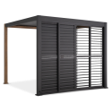 Przesuwane drzwi żaluzjowe do pergoli PREMIUM 3m, anthracite - GUTROOF