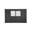 Drzwi żaluzjowe do pergoli Gutroof PREMIUM 4m, anthracite 