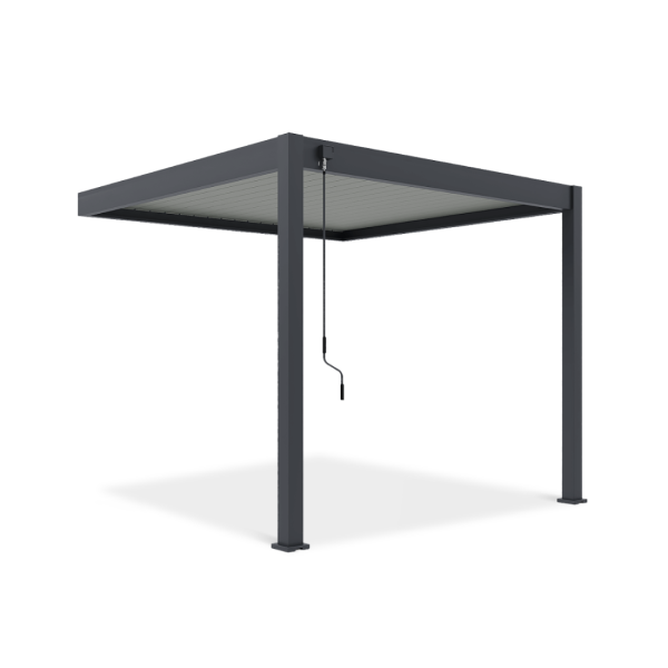 Przyścienna pergola ELEGANCE WALL 3x3 Anthracite/Light Grey - Gutroof